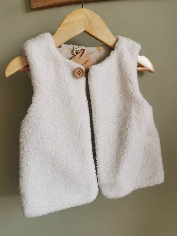 Gilet de berger LAIT/poire