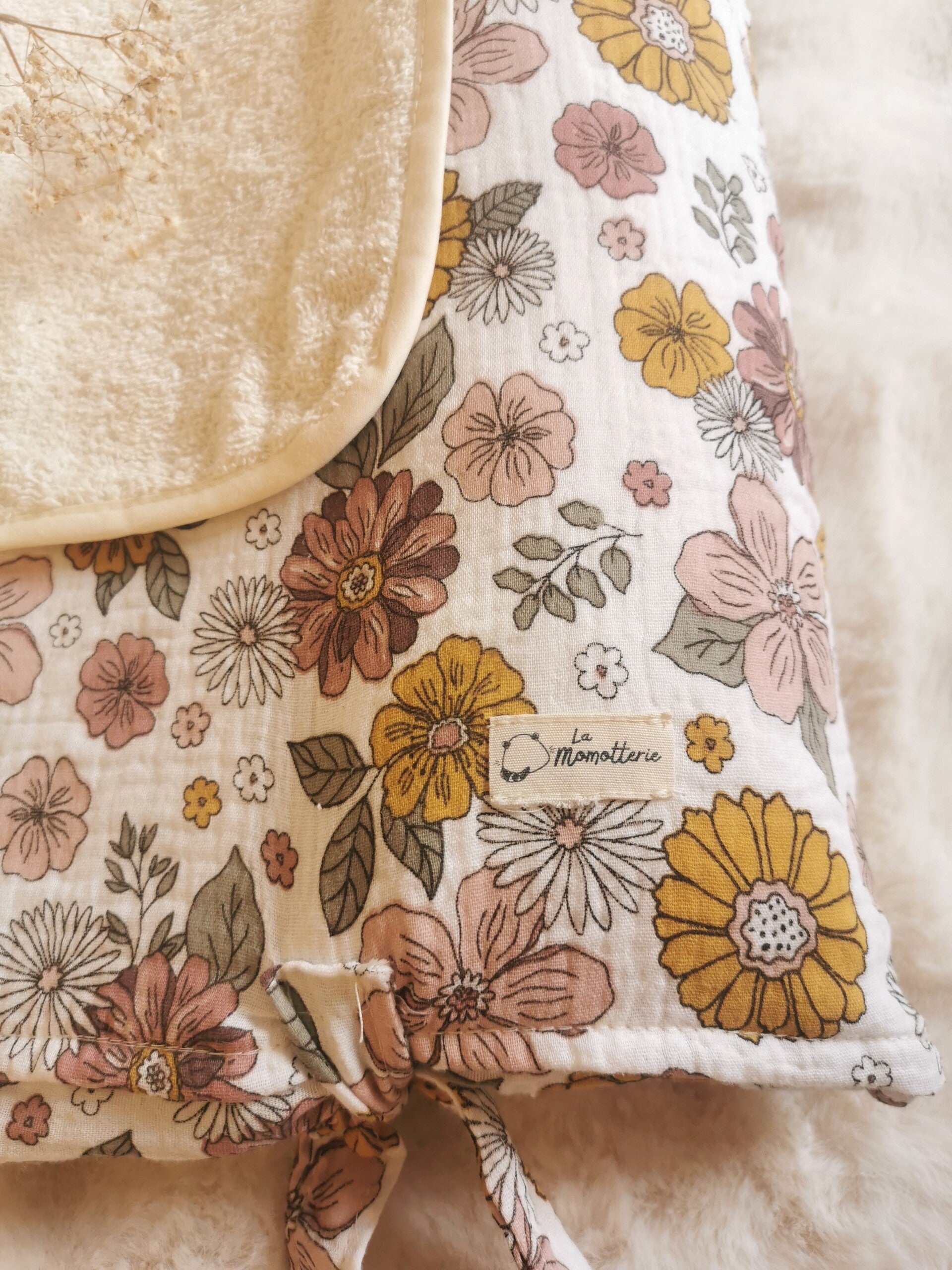 Housse de Matelas à langer - Grosses fleurs