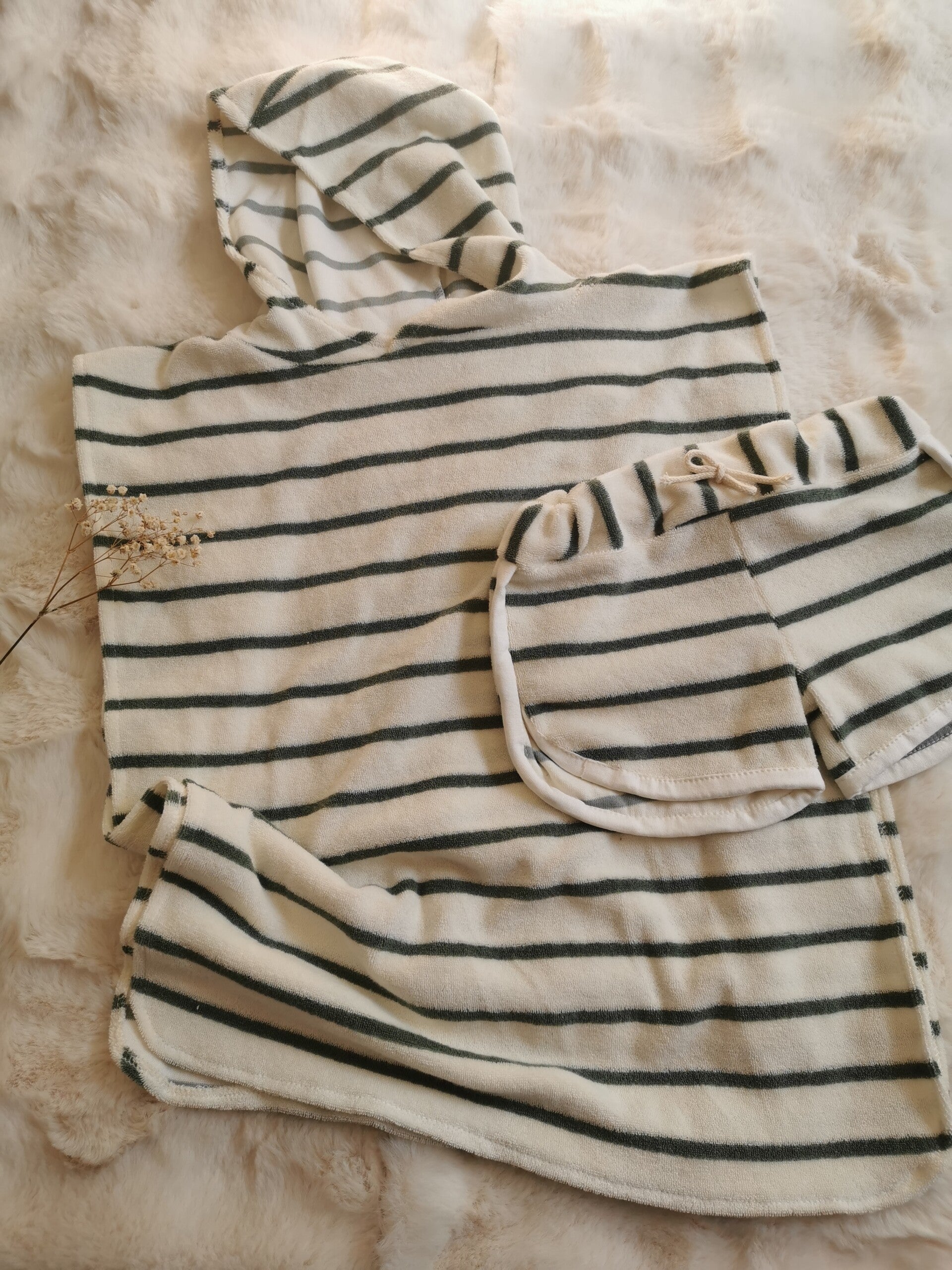 Poncho de plage 4-8 ans VERT
