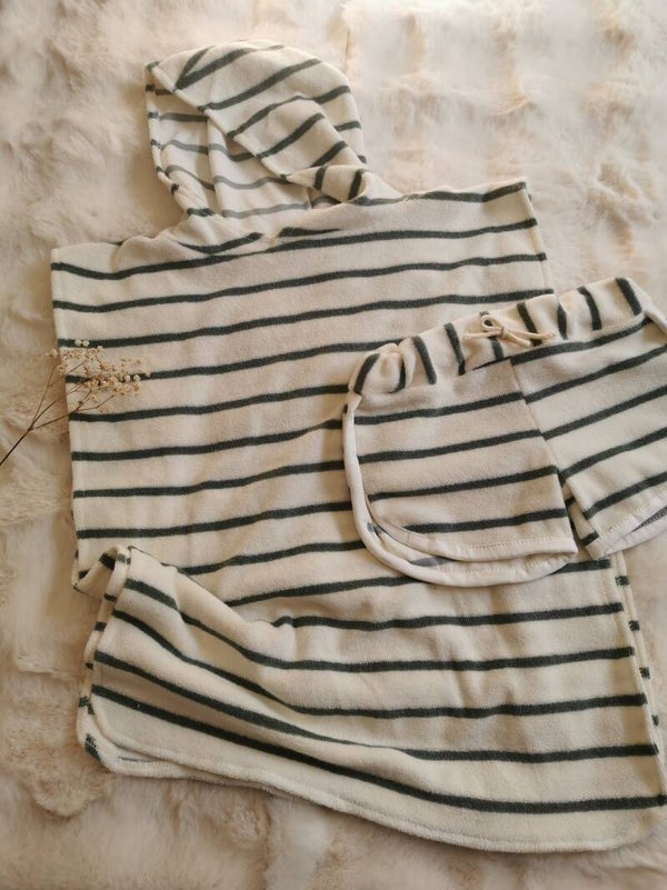 Poncho de plage 4-8 ans VERT