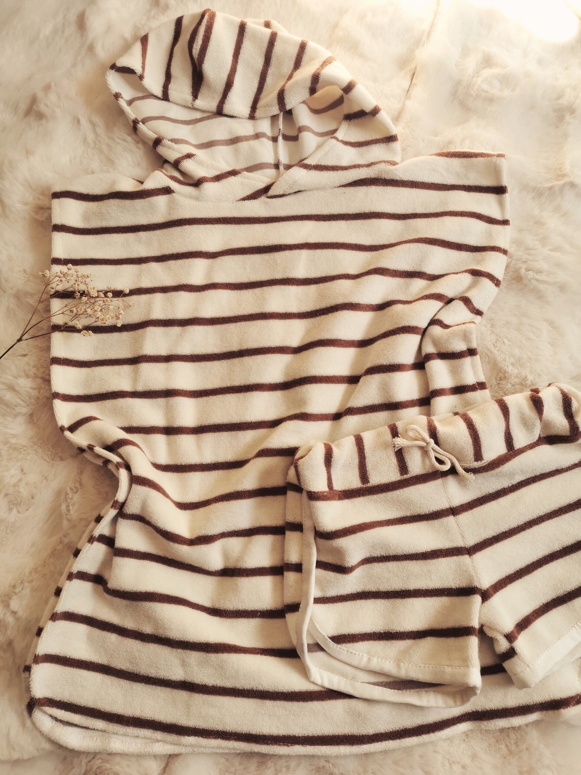Poncho de plage 4-8 ans MARRON