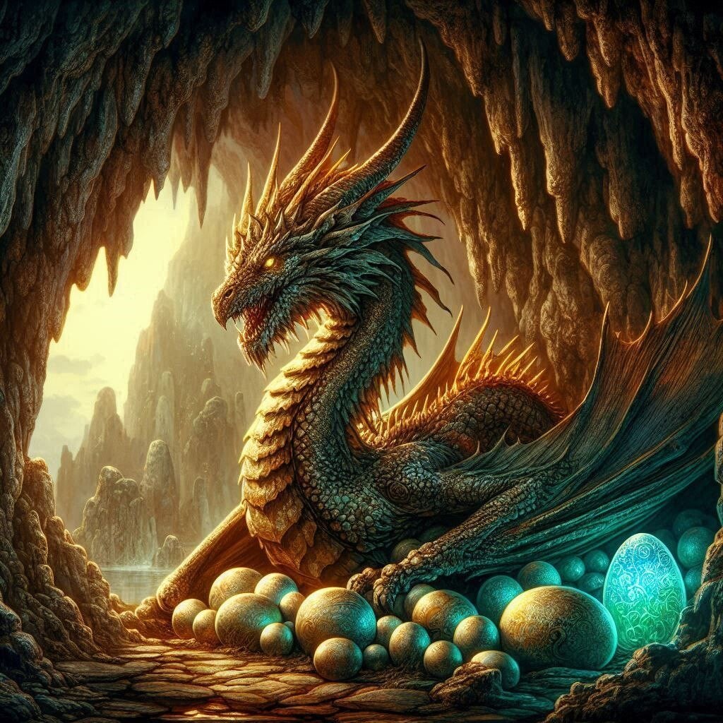 13-06-25 Drakenmoeders & eieren - Geboorte geven aan