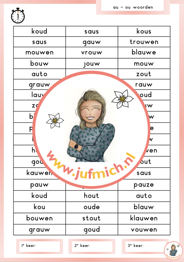 Spelling - racelezen au/ou