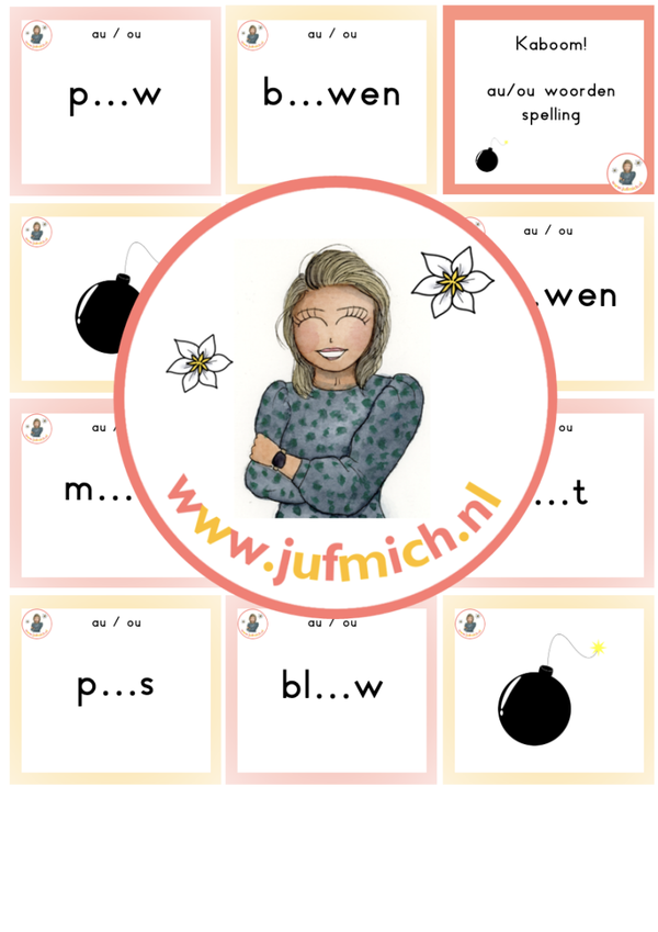 Spelling - Kaboom au/ou versie 1 schrijven