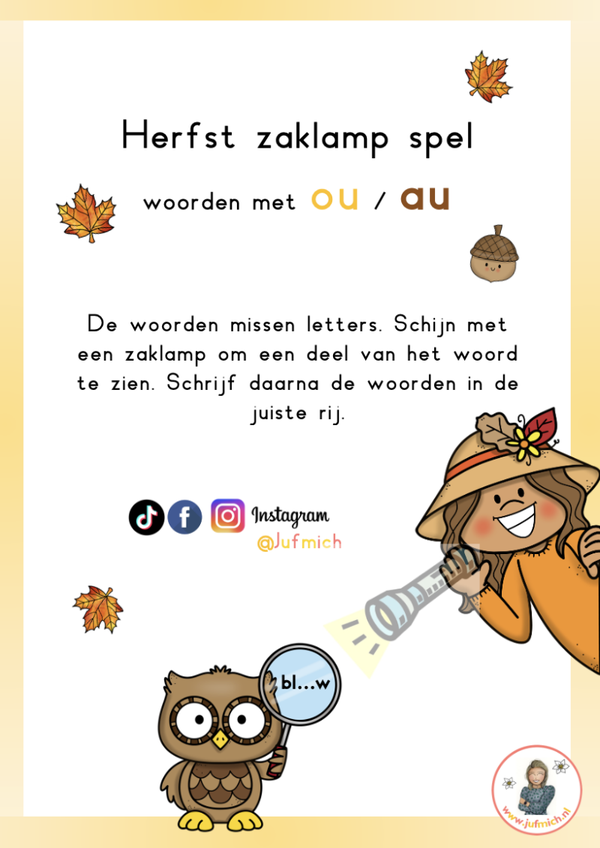 Zaklampspel au/ou herfst