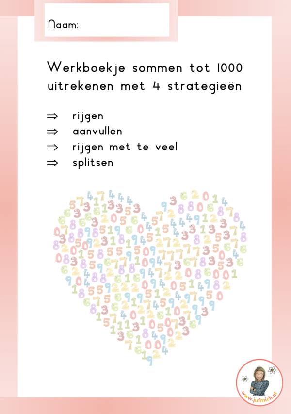 Werkboekje sommen tot 1000 met 4 strategieën