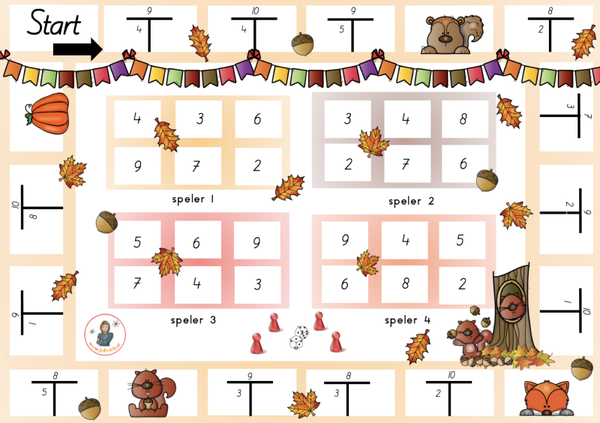bingo 4-tallen splitsen herfst