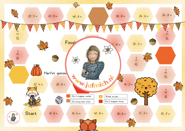 Ganzenbord deelsommen herfst