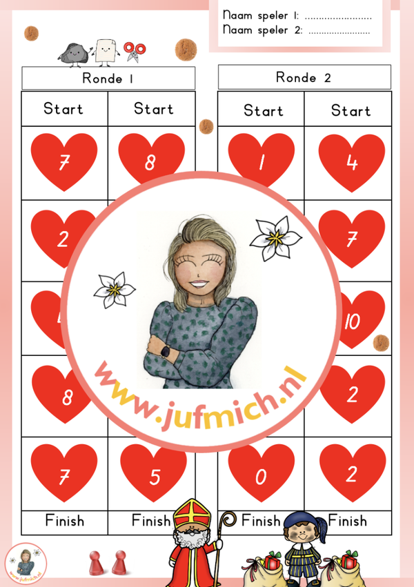 Steen papier schaar verliefde harten sint