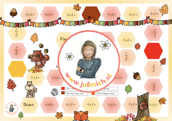 Ganzenbord tafel bundel herfst