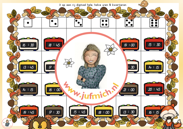 3/4 op een rij digitaal V1 gemixt herfst