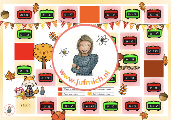 Ganzenbord digitaal kwartieren herfst