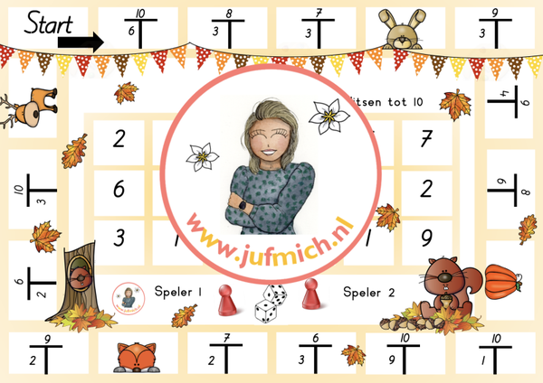 bingo 2-tallen splitsen tot 10 herfst