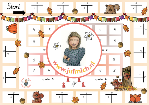 bingo 4-tallen splitsen tot 10 herfst