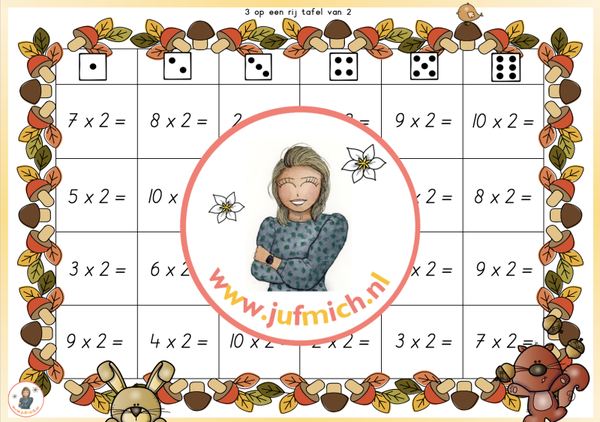 3/4 op een rij tafel bundel herfst