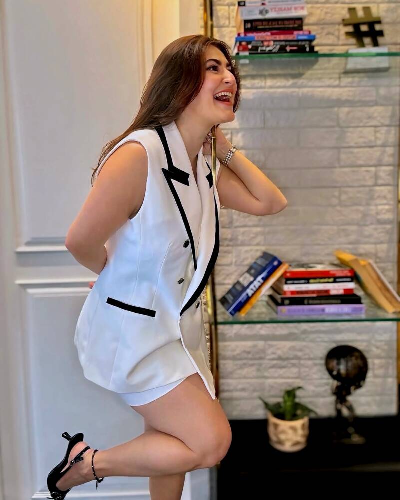 Shivaleeka Oberoi milky beauty hot in white dress