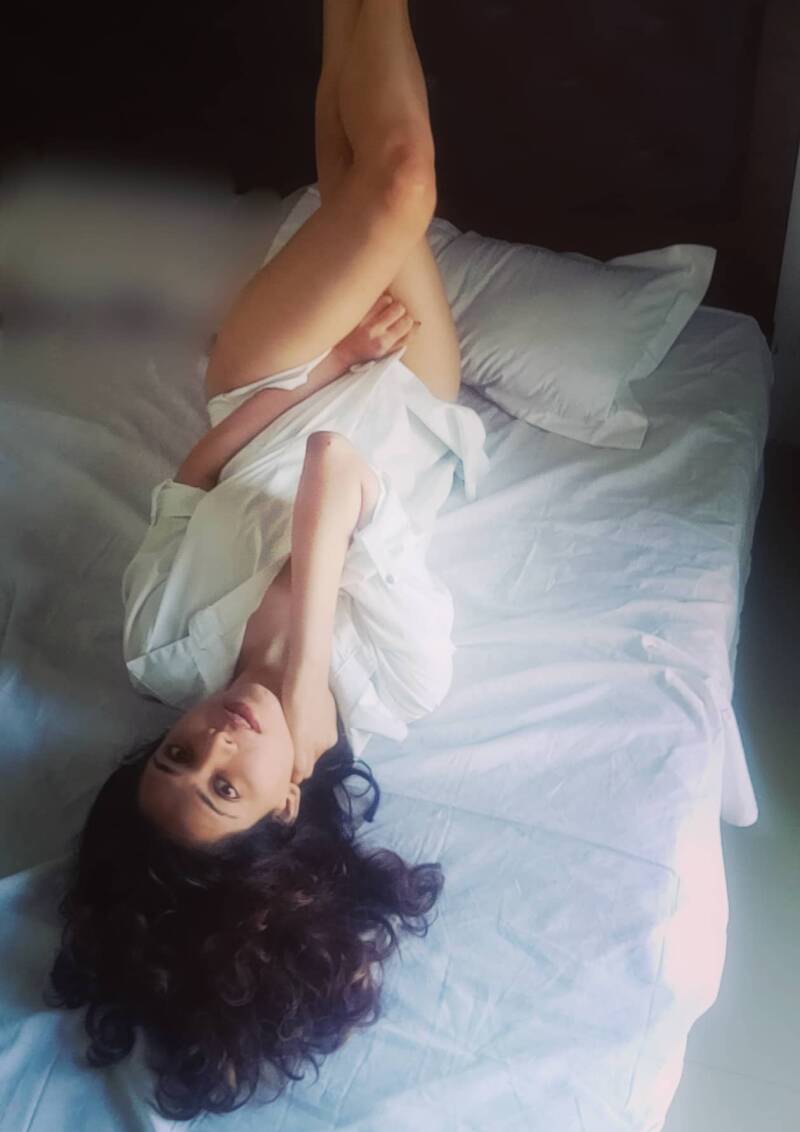 Vaishnavi Dhanraj spicy hot photoshoot showing naked ass and thigh on a bed 2