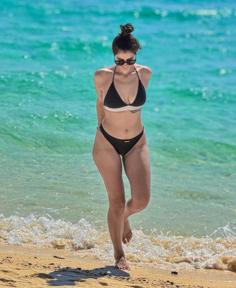Sonia Rahtee hot bikini on the beach