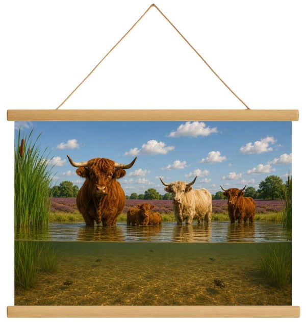 Schoolplaat Schotse Hooglanders