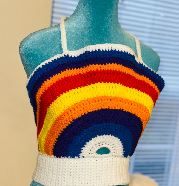 Crotchet pride crop top