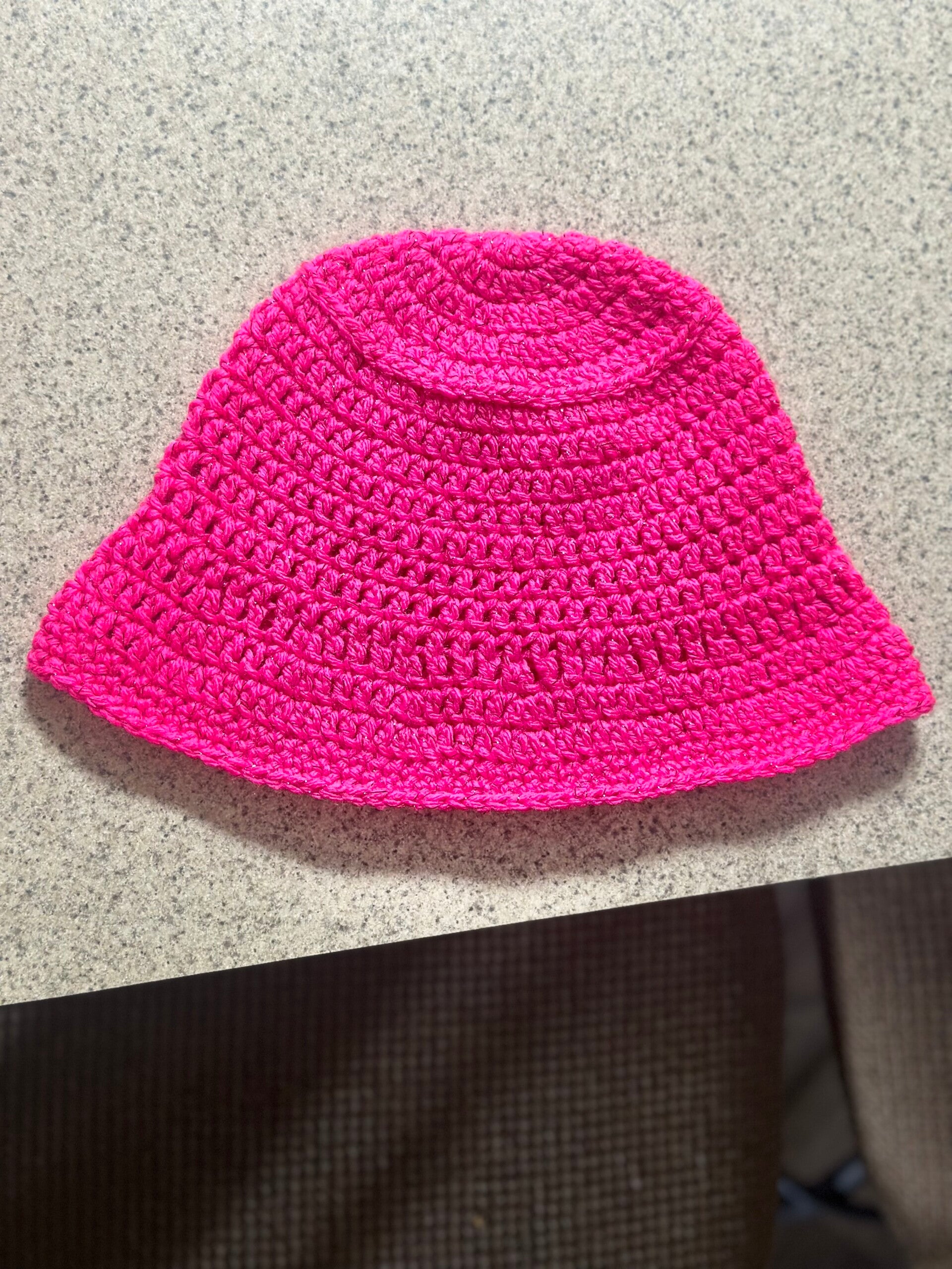 Crotchet pink hat