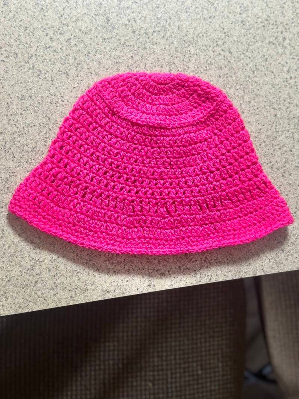 Crotchet pink hat