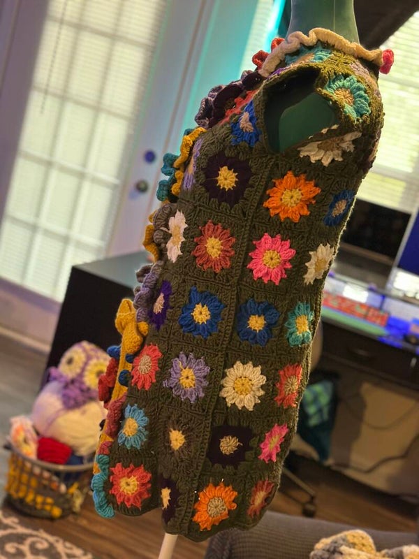 Flower power custom sweater vest