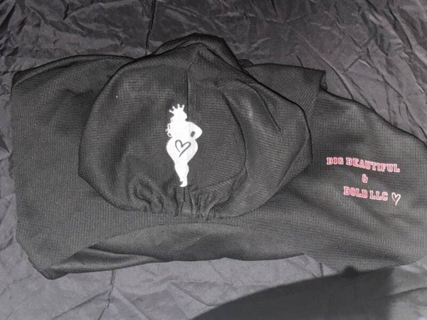 Black logo cropped hoodie