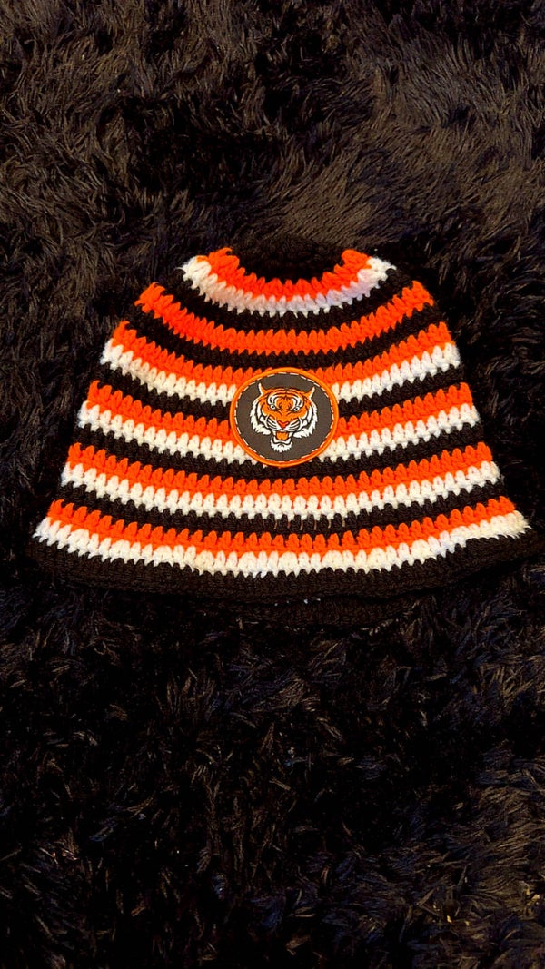 Bengals crotchet hat