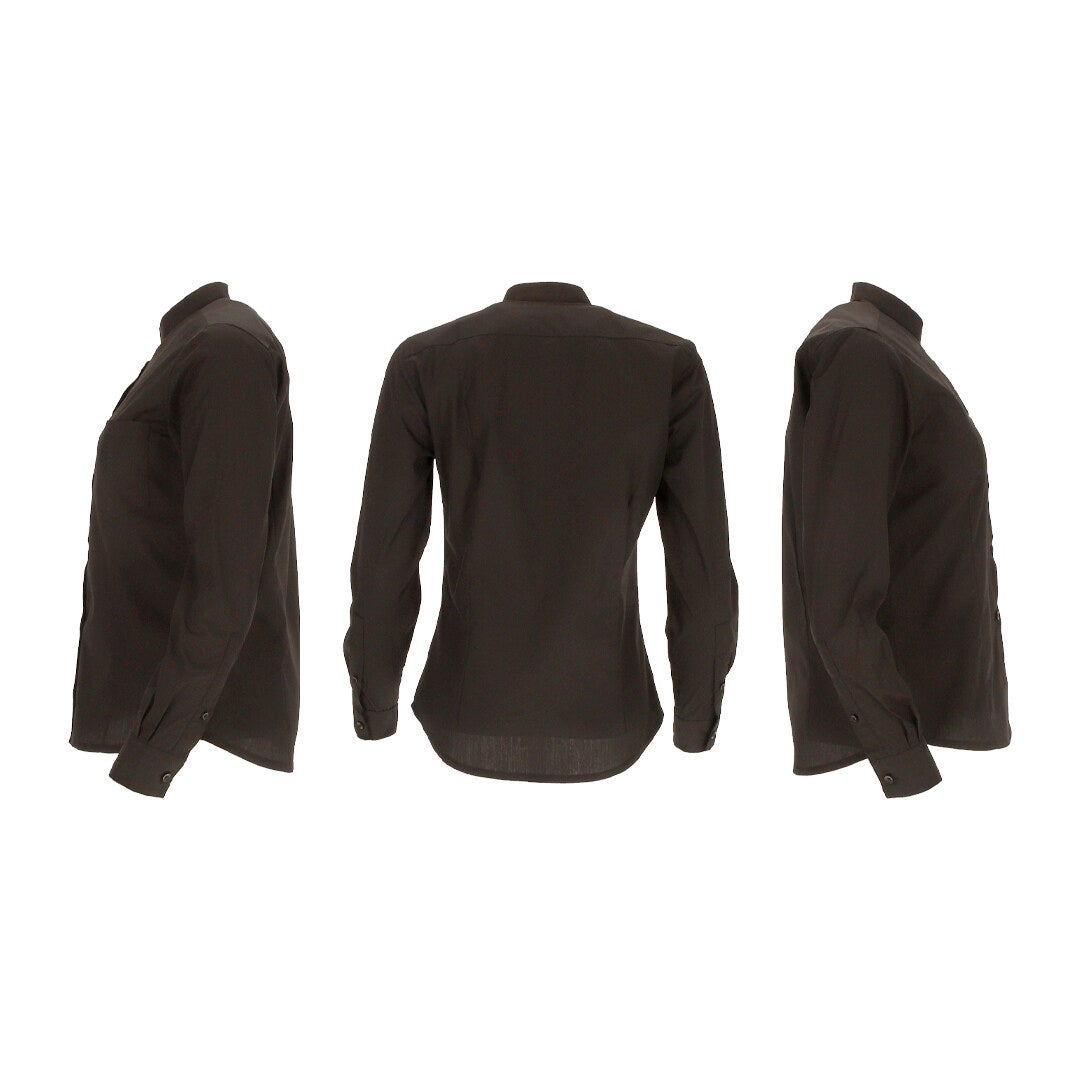 ♀ CAMISA POPELIN ADULTO 096 - Negro (Polycotton)