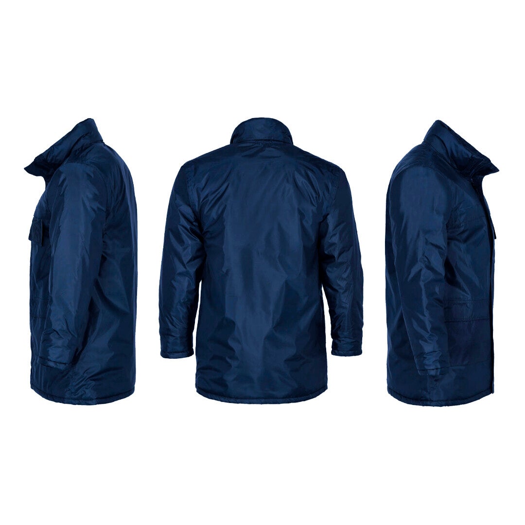 ⚥ PARKA IMPERMEABLE CON CAPUCHA 125 - Azul marino orión (Poliéster)