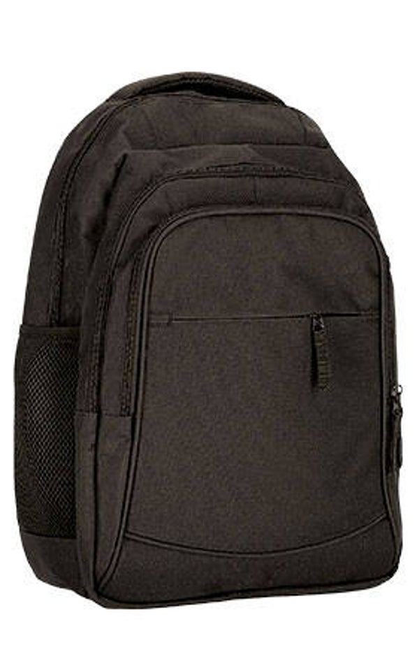 ⚤ MOCHILA PORTÁTIL "MONTESINOS" [Negro] (Poliéster + PVC)