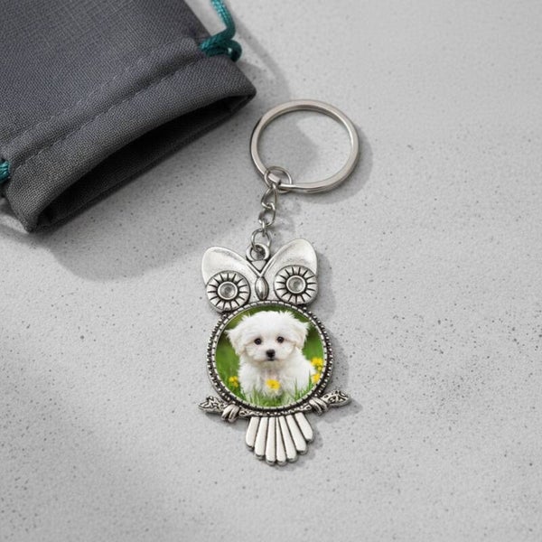 LLAVERO DE BISUTERIA BUHO (Personalizado)