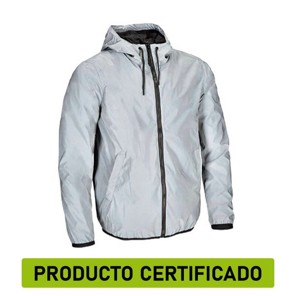 ⚤ CHAQUETA CORTAVIENTOS REFLECTANTE ADULTO [Gris plata] (Poliéster)