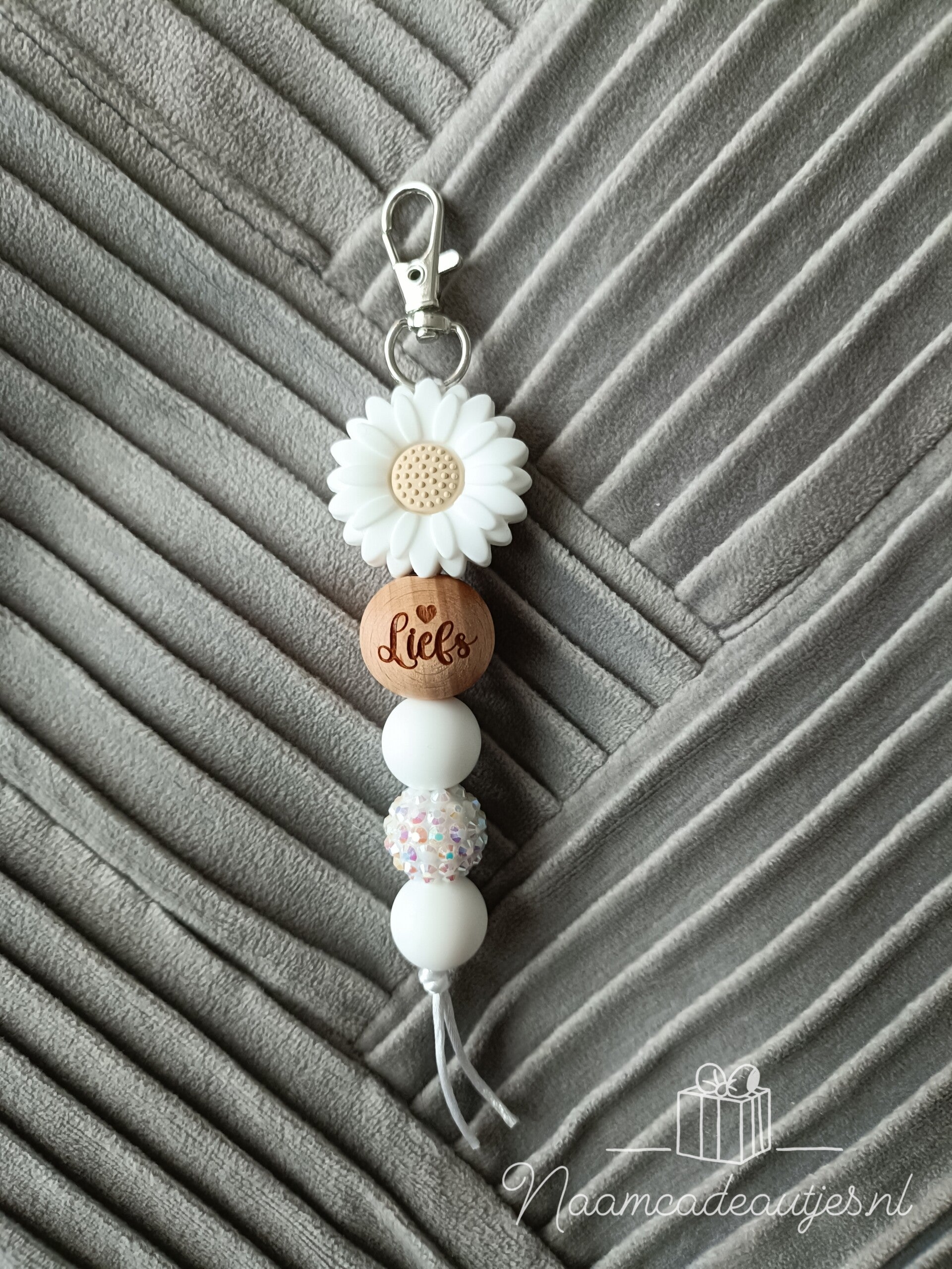 Sleutelhanger liefs wit