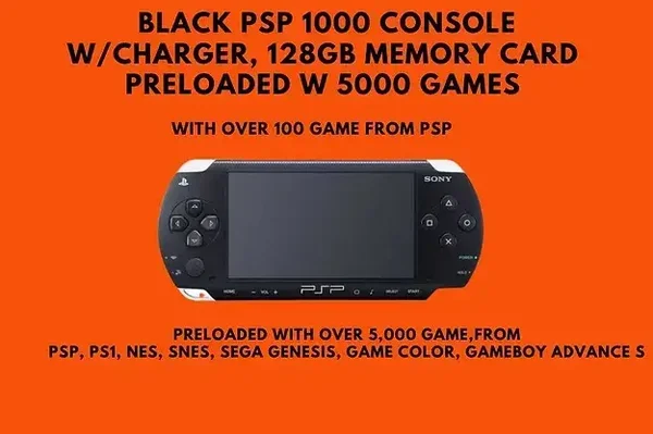 PSP 1000 CONSOLE PRELOADED WITH 5000 GAMES