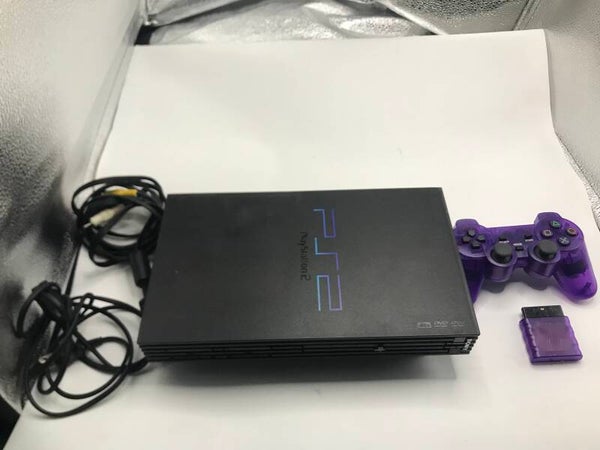 PlayStation 2 Midnight BLACK SCPH-50000 Plays Both USA and Japanese Game Disc
