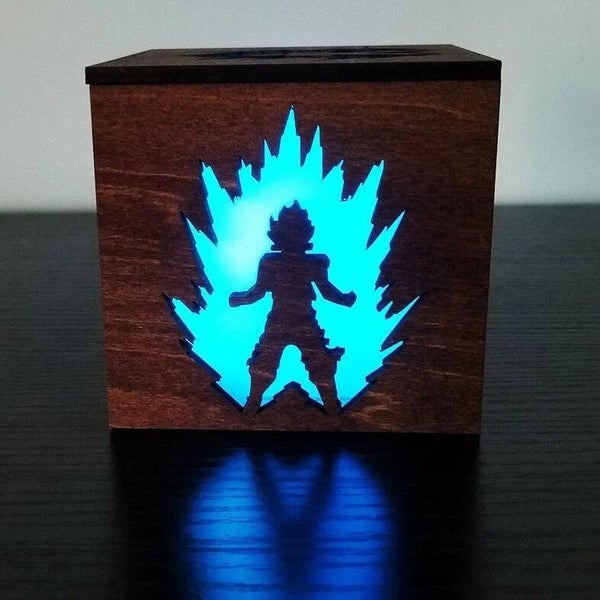 dragonball z wooden alarm clock