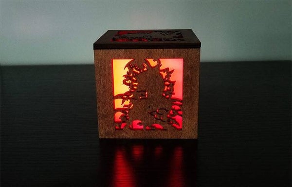 naruto wooden alarm clock