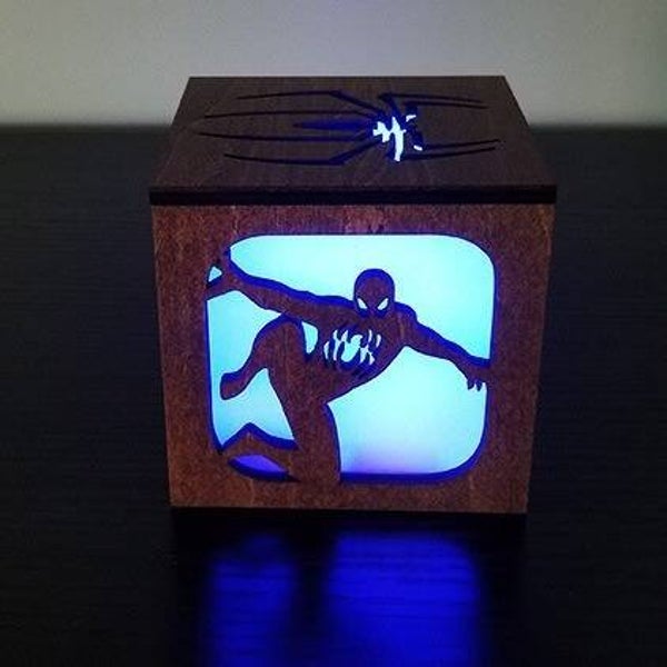 Spider-Man 3D LED Night Light & Alarm Clock
