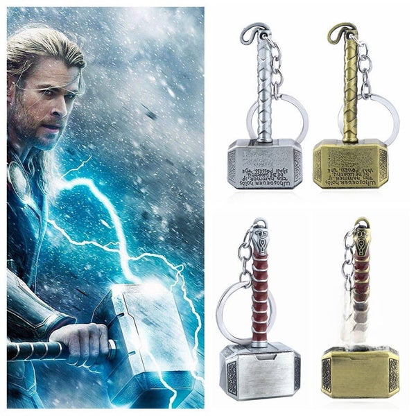 thor hammer and stormbreaker keychain