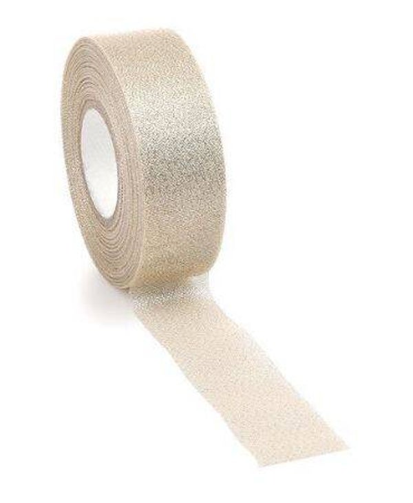 Lucente lint champagne/goud glitter 30 mm x 3 mtr