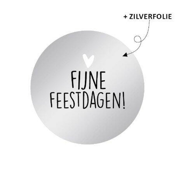 Fijne Feestdagen - Zilver per 5 stuks