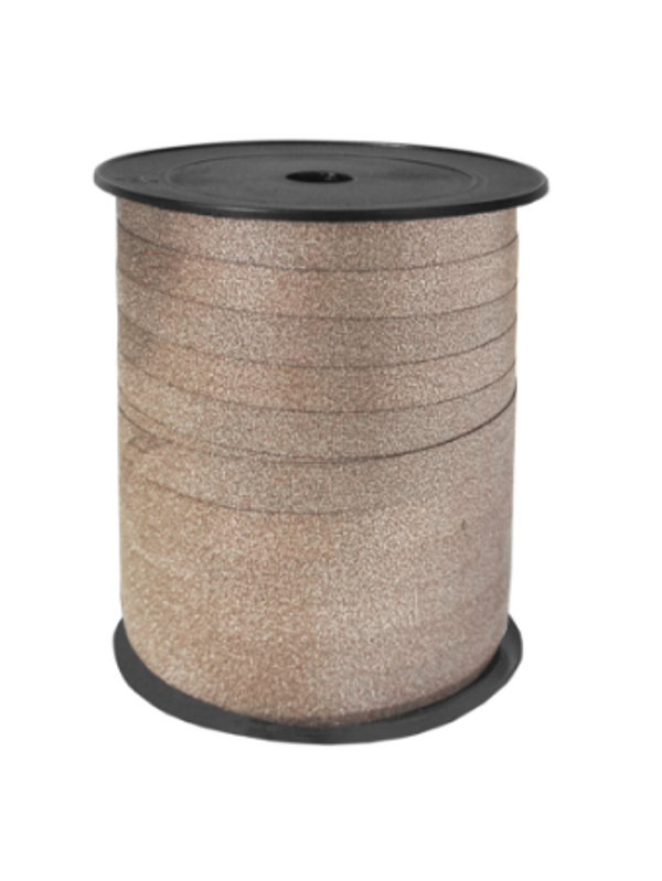 Krullint Glitter Bruin 10mm x 3mtr