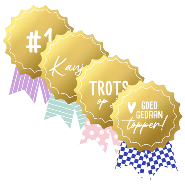 Medaille Goed Gedaan Topper per 4 stuks