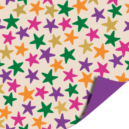 Stars Funky Colors - Paars 50cm x 3mtr