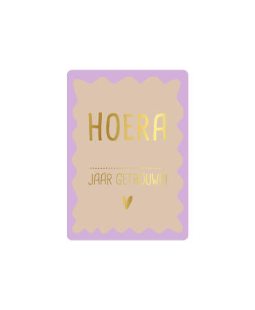 Cadeaukaart - Hoera ... jaar getrouwd