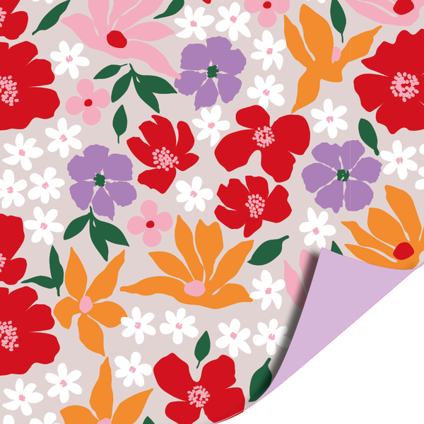Retro Flower - Lila 70cm x 2mtr KP