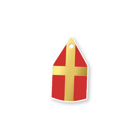 Cadeaulabel - Mijter per 2 stuks