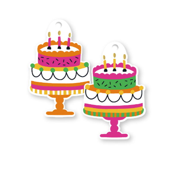 Cadeaulabel - Taart per 2 stuks